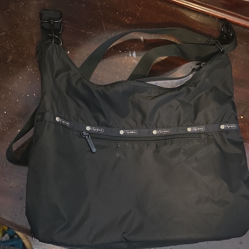 LeSportSac Black Classic Hobo Crossbody Shoulder Bag